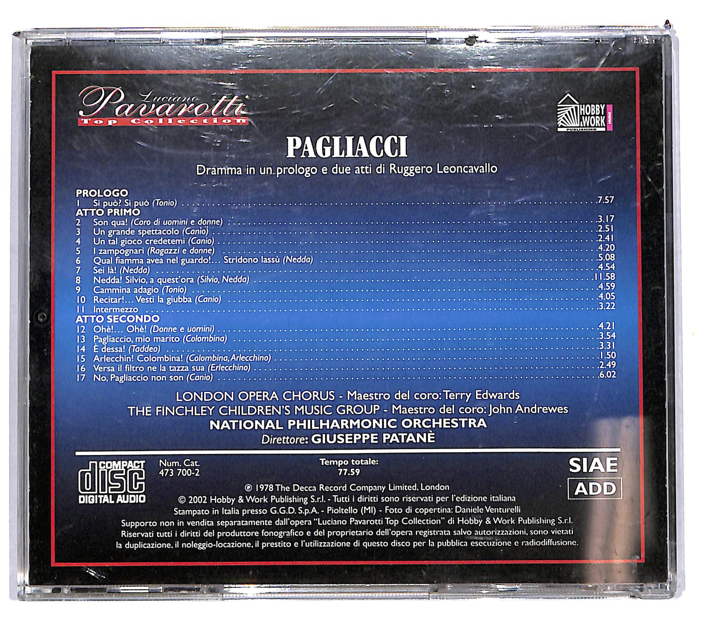 EBOND Luciano Pavarotti - Pagliacci EDITORIALE CD CD103923