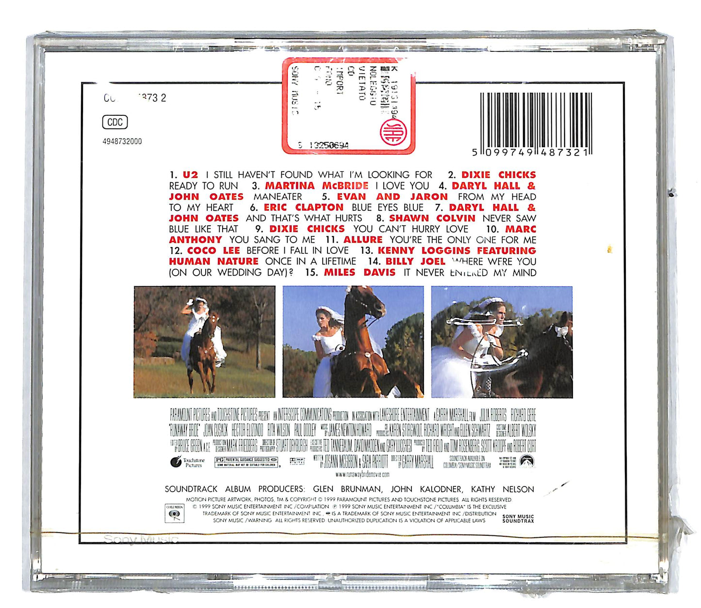 EBOND Various - Runaway Bride (Music From The Motion Picture) CD CD104107