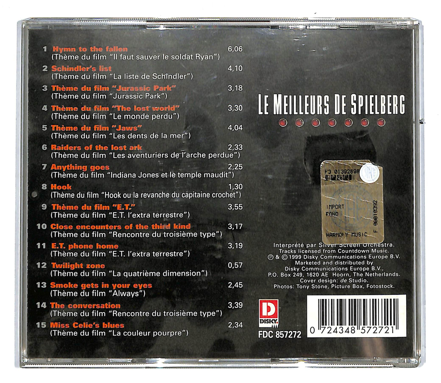 EBOND Silver Screen Orchestra - Le Meilleur De Steven Spielberg CD CD104132