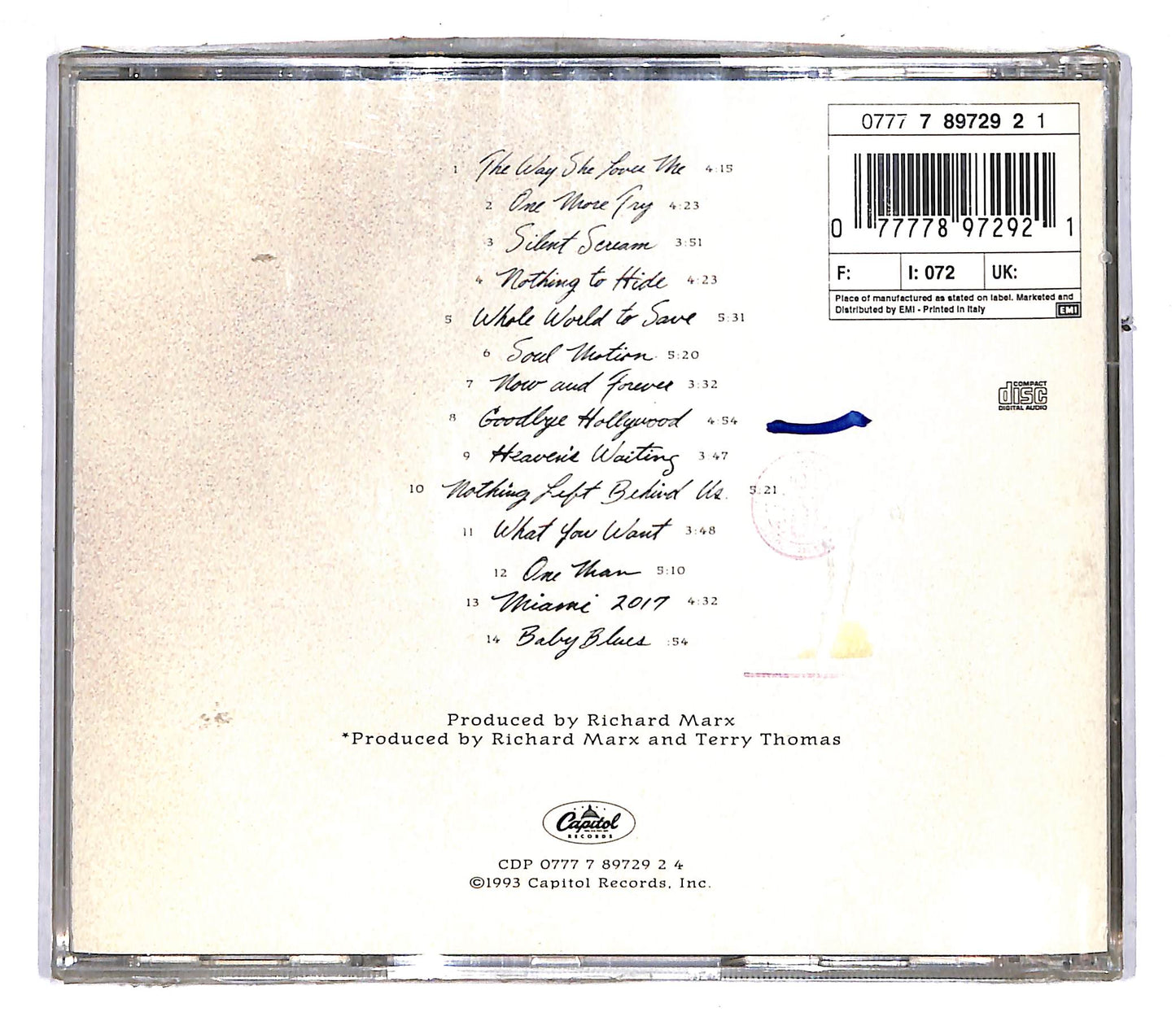 EBOND Richard Marx - Paid Vacation CD CD104322
