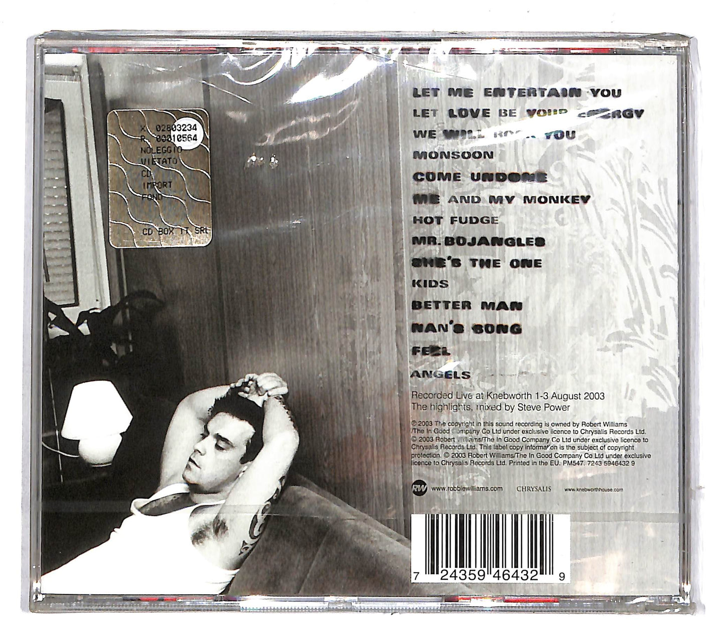 EBOND Robbie Williams - Live Summer 2003 CD CD104509
