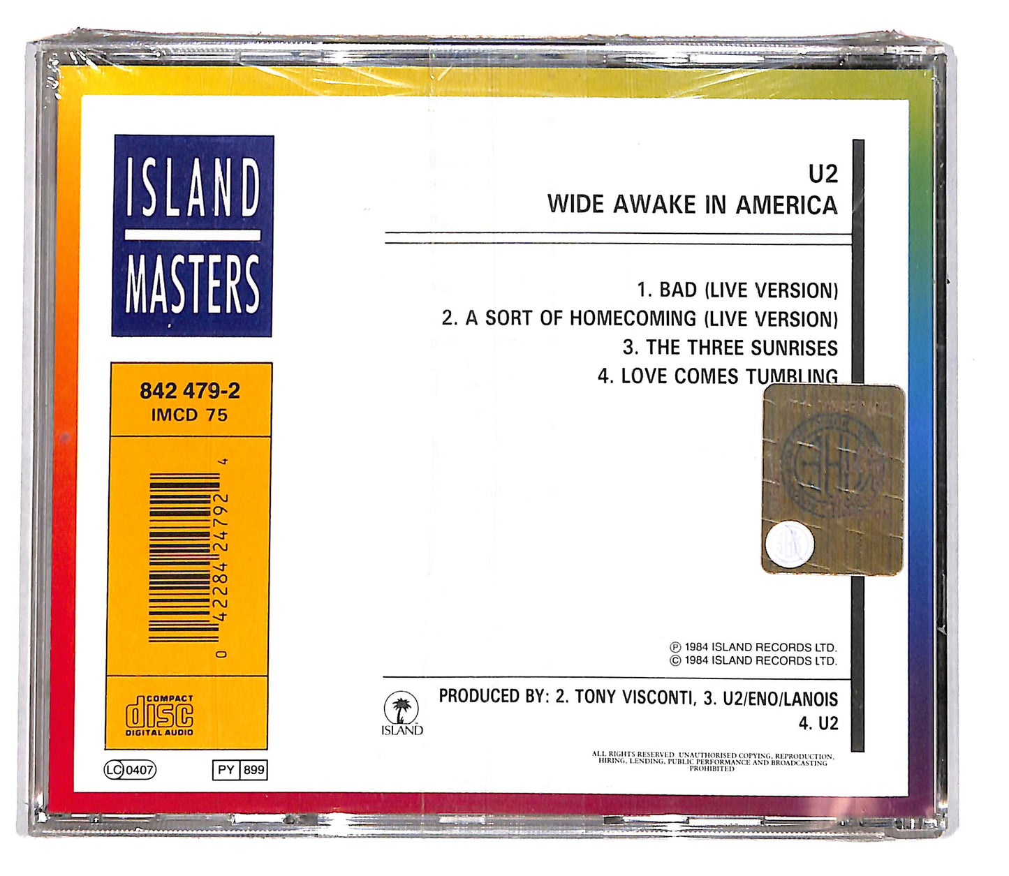 EBOND U2 - Wide Awake In America CD CD104629