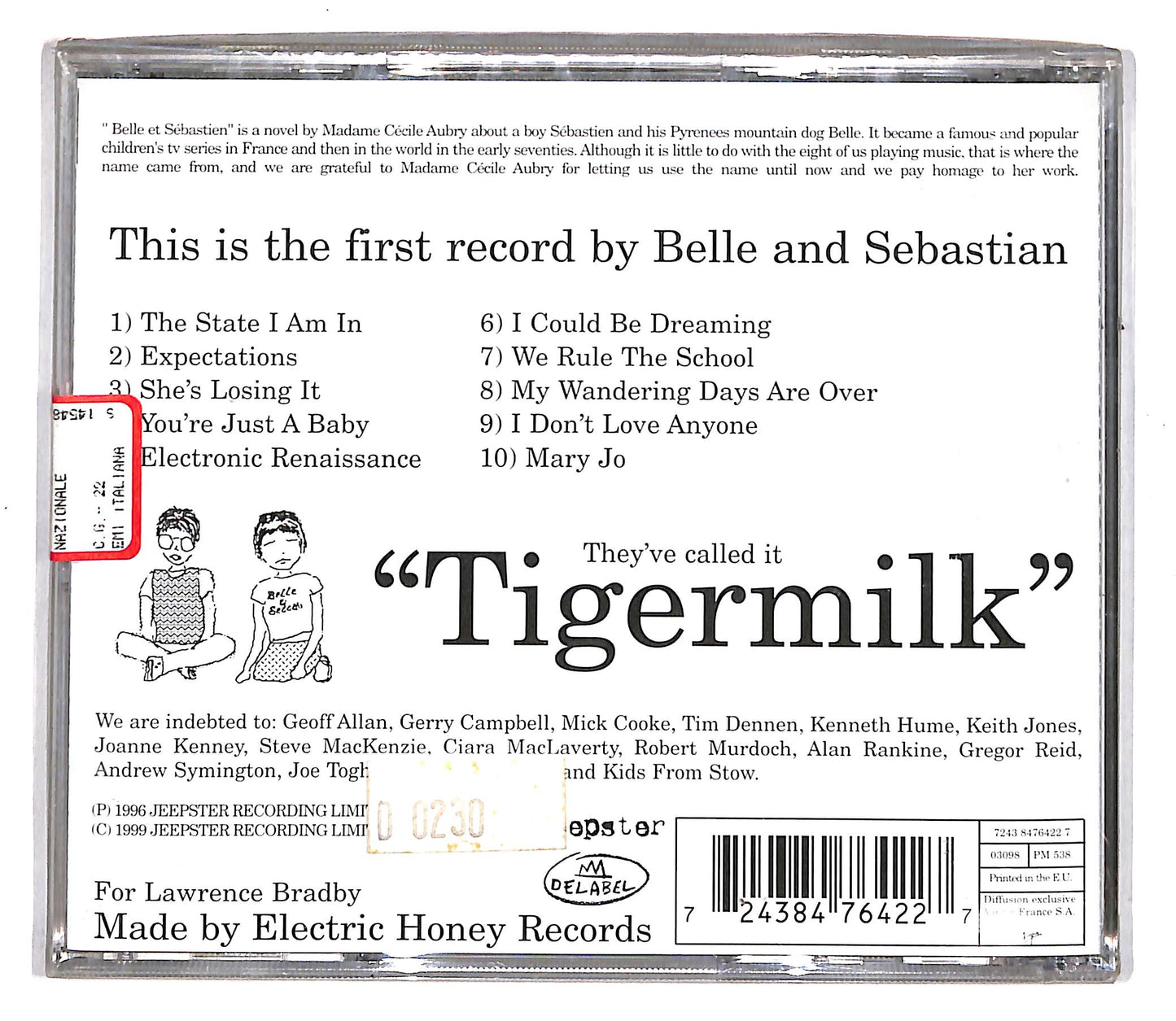 EBOND Belle And Sebastian - Tigermilk CD CD104725