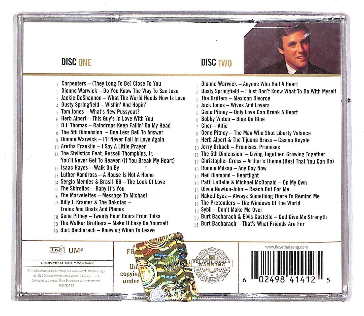 EBOND Burt Bacharach - Burt Bacharach & Friends - Gold CD CD104759