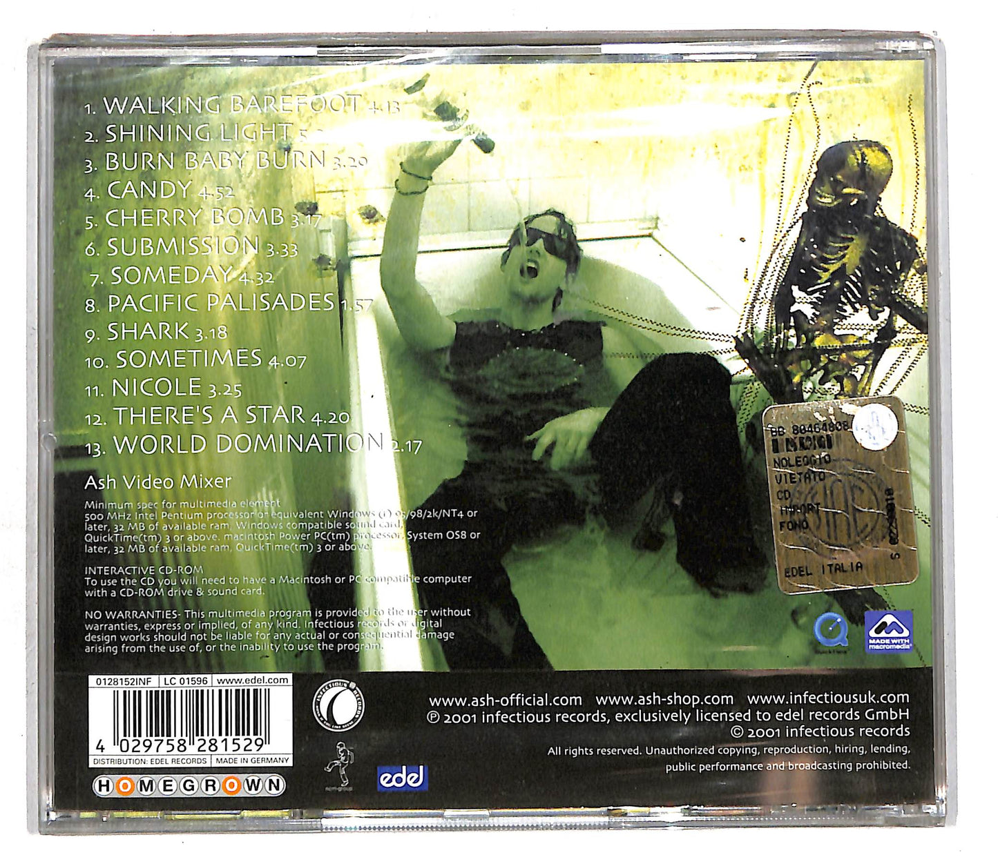 EBOND Ash - Free All Angels CD CD105244