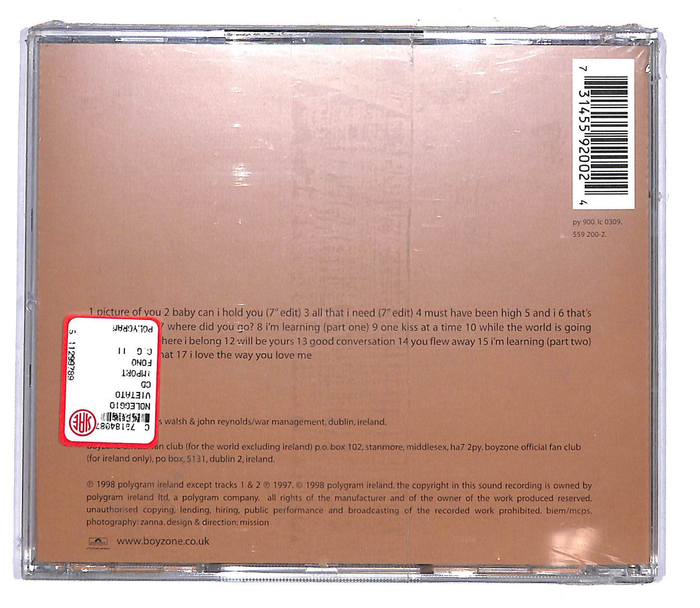 EBOND Boyzone - Where We Belong CD CD105332