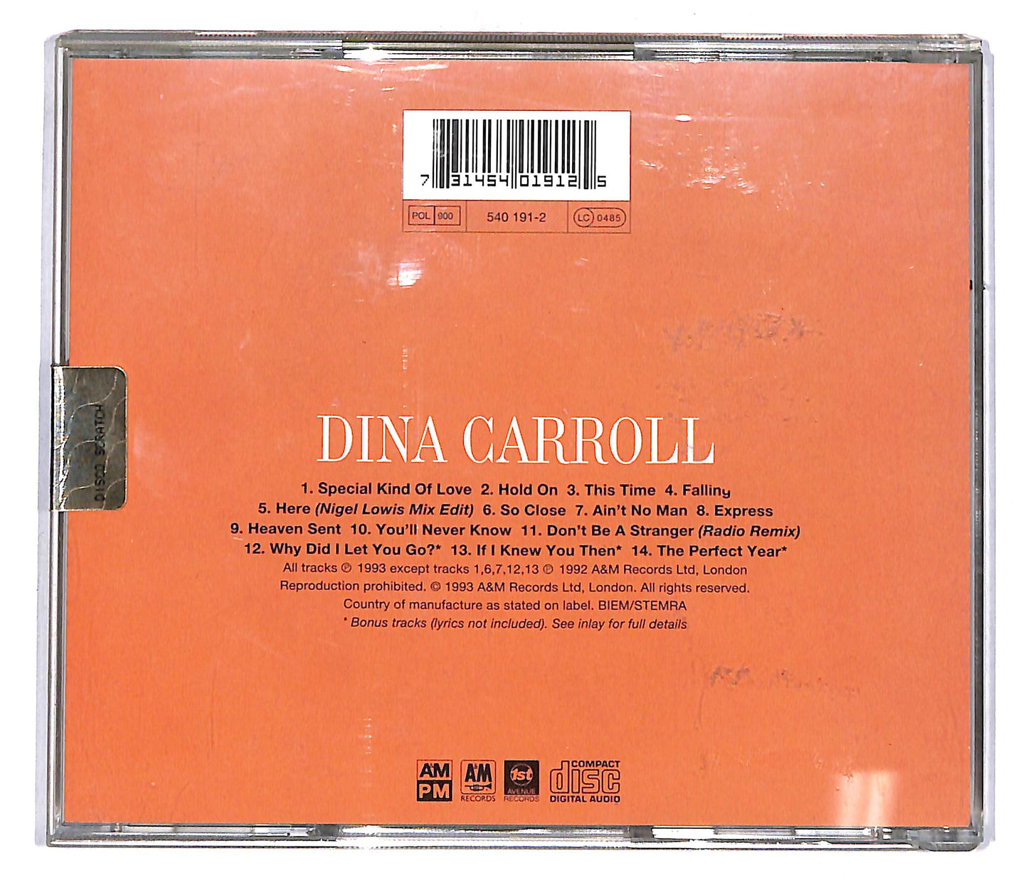 EBOND Dina Carroll - So Close CD CD105427