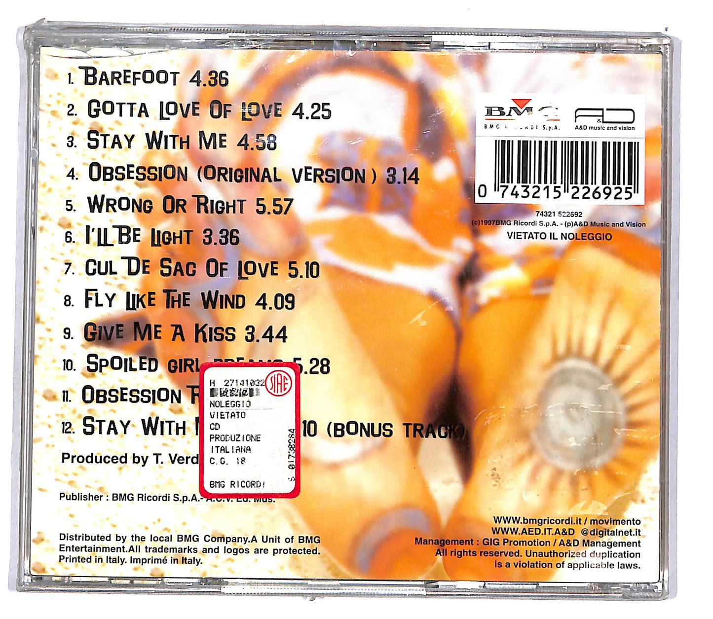 EBOND Chase - Barefoot CD CD105436