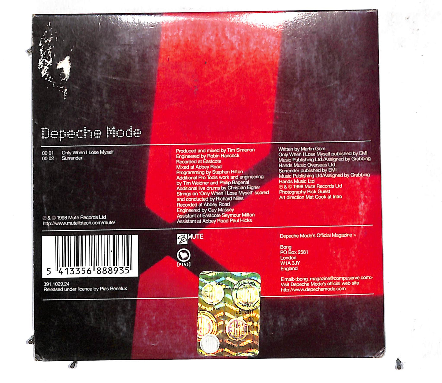 EBOND Depeche Mode - Only When I Lose Myself CD CD105762