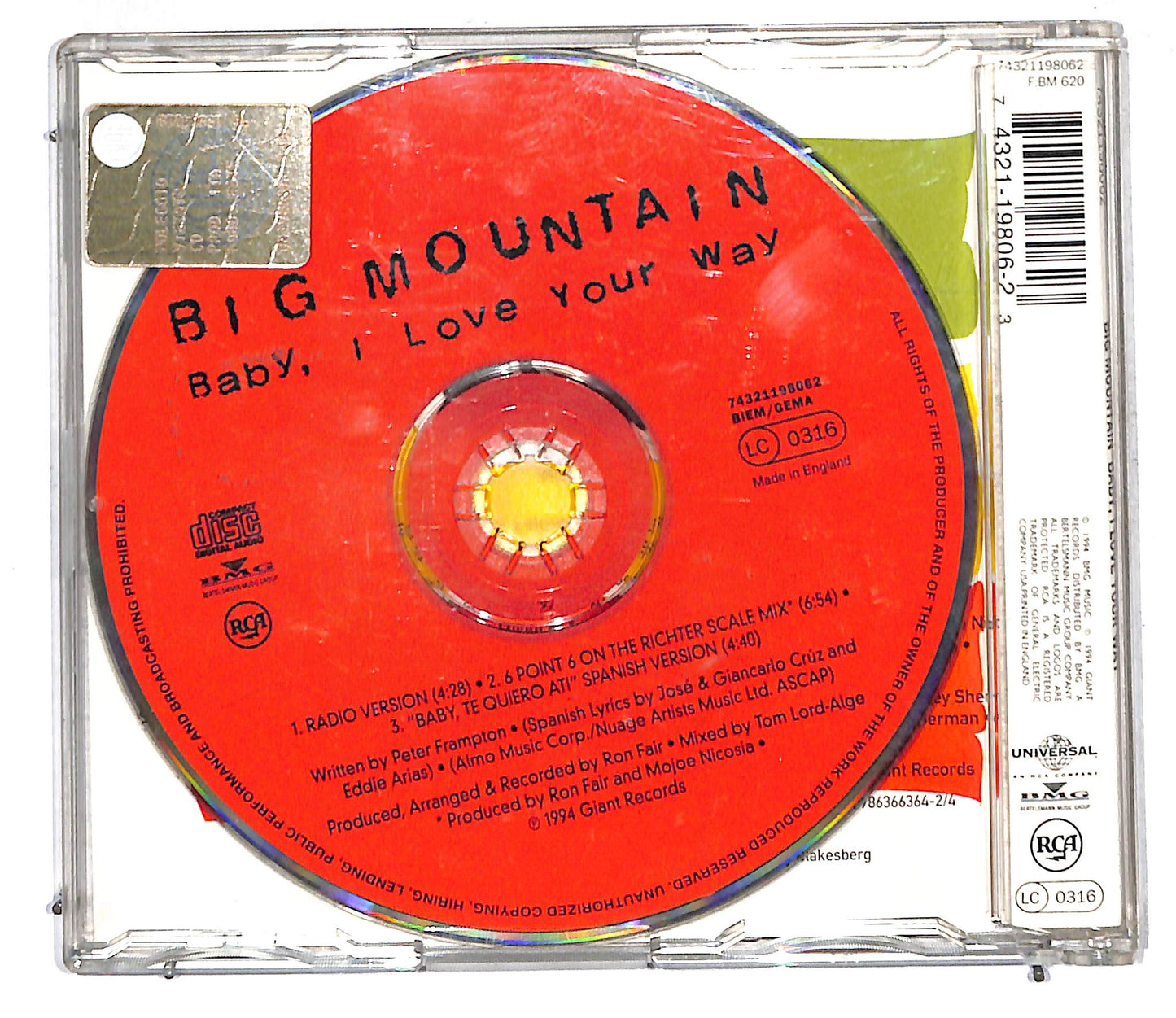 EBOND Big Mountain - Baby I Love Your Way CD CD105807