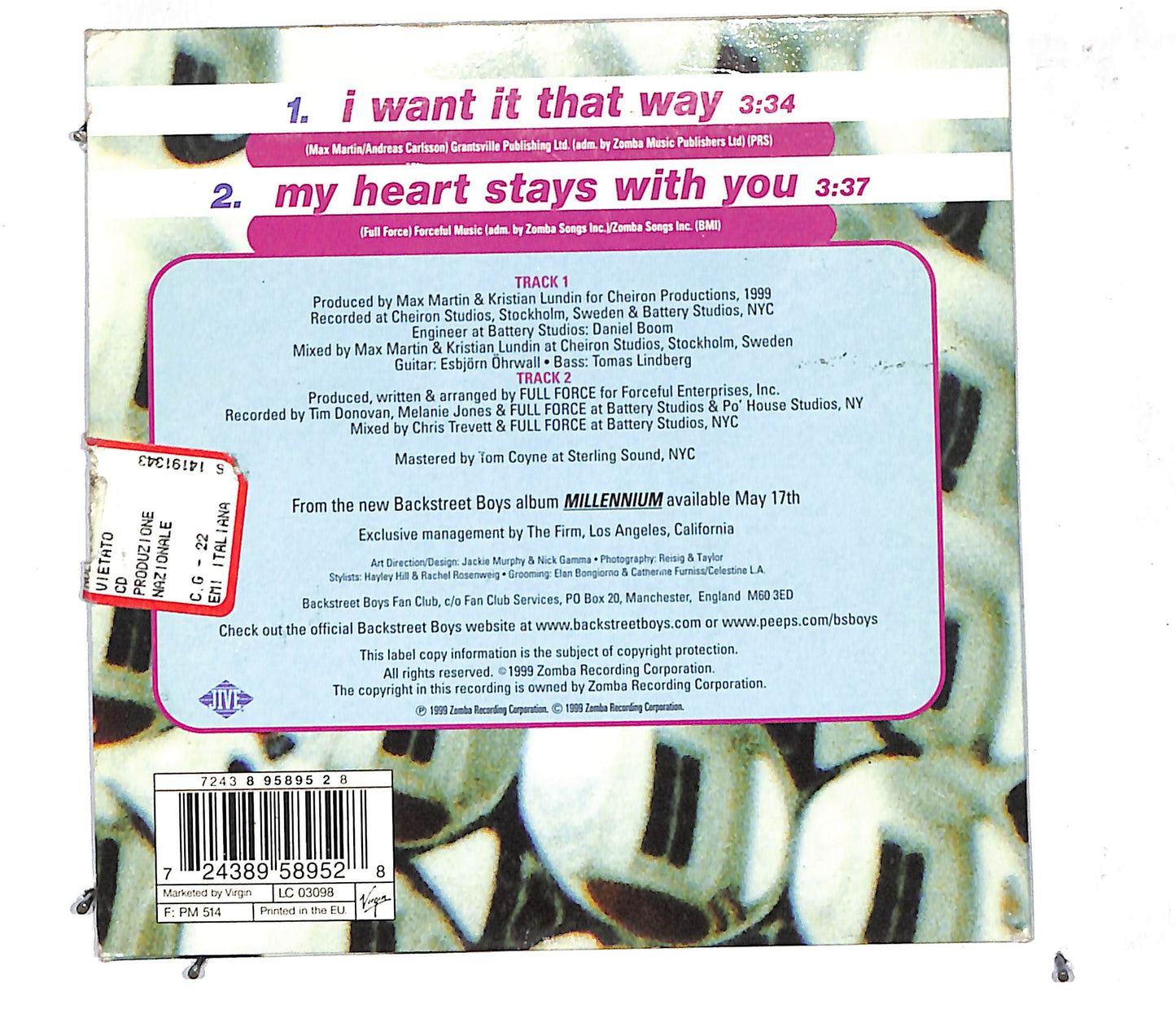 EBOND Backstreet Boys - I Want It That Way CD CD105819