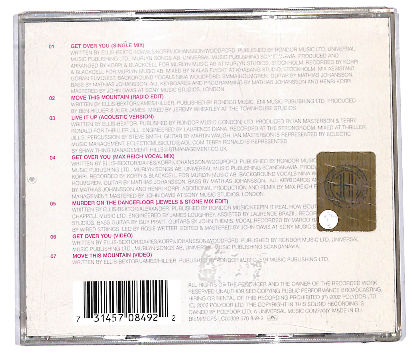 EBOND Sophie Ellis-Bextor - Get Over You CD CD105925