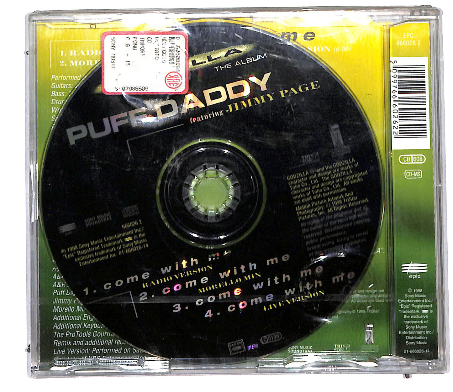 EBOND Puff Daddy Featuring Jimmy Page - Come With Me CD CD105974