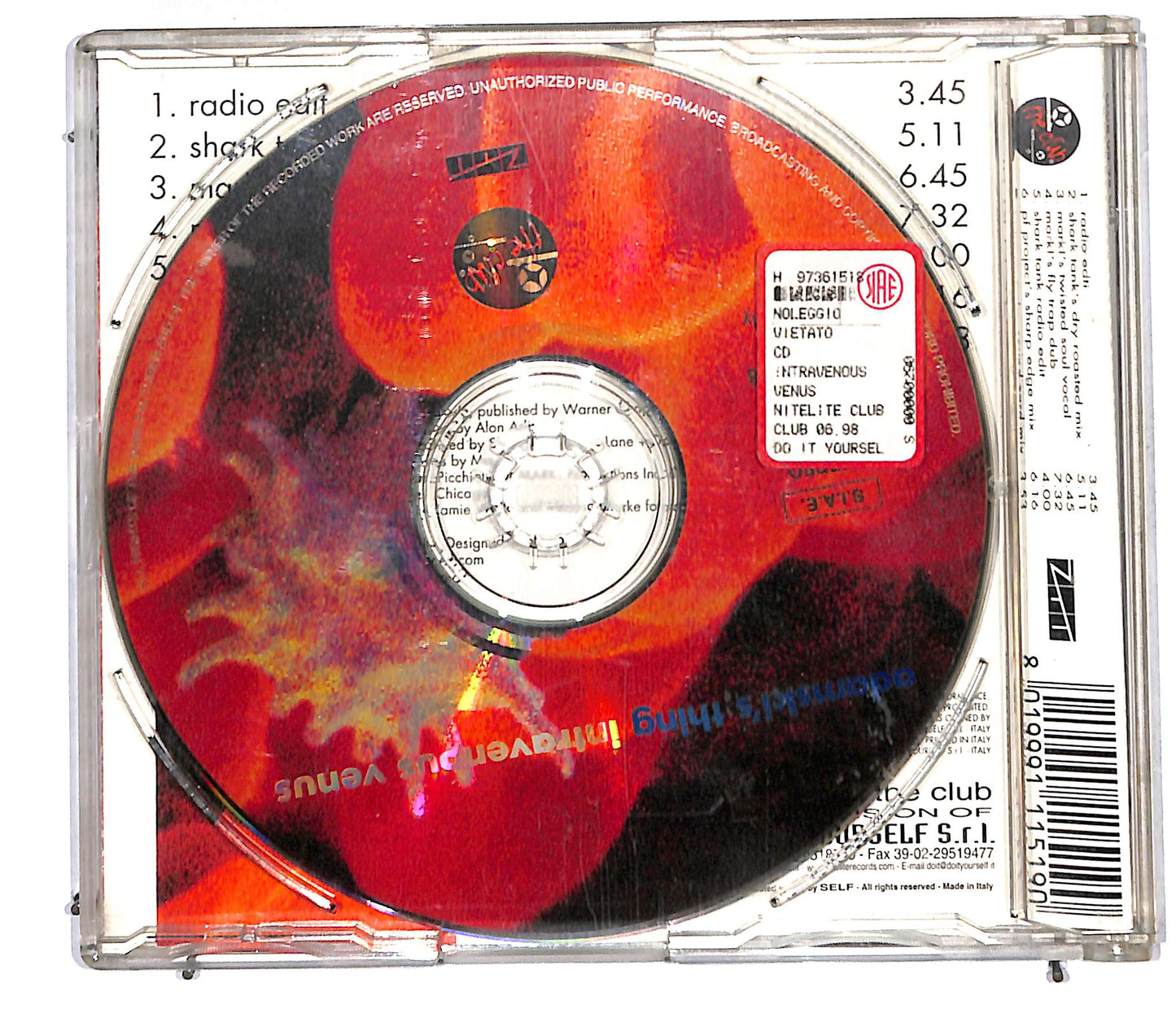 EBOND Adamski's Thing - Intravenous Venus CD CD106054