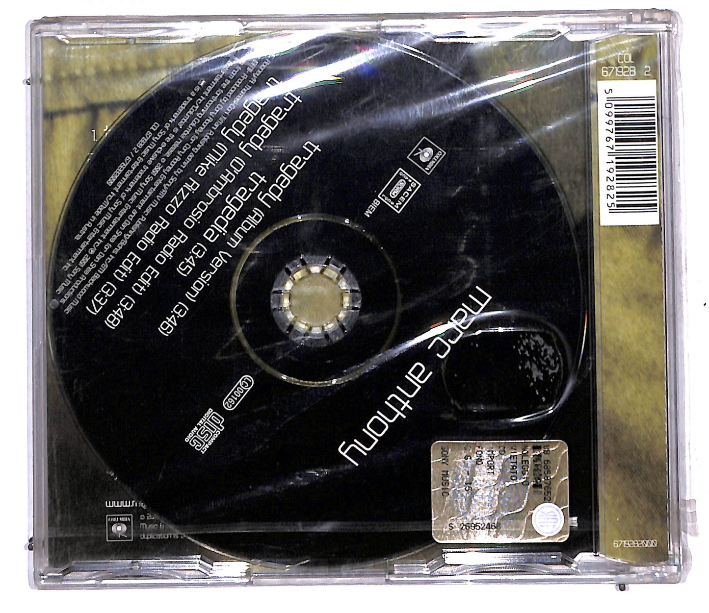 EBOND Marc Anthony - Tragedy CD CD106104