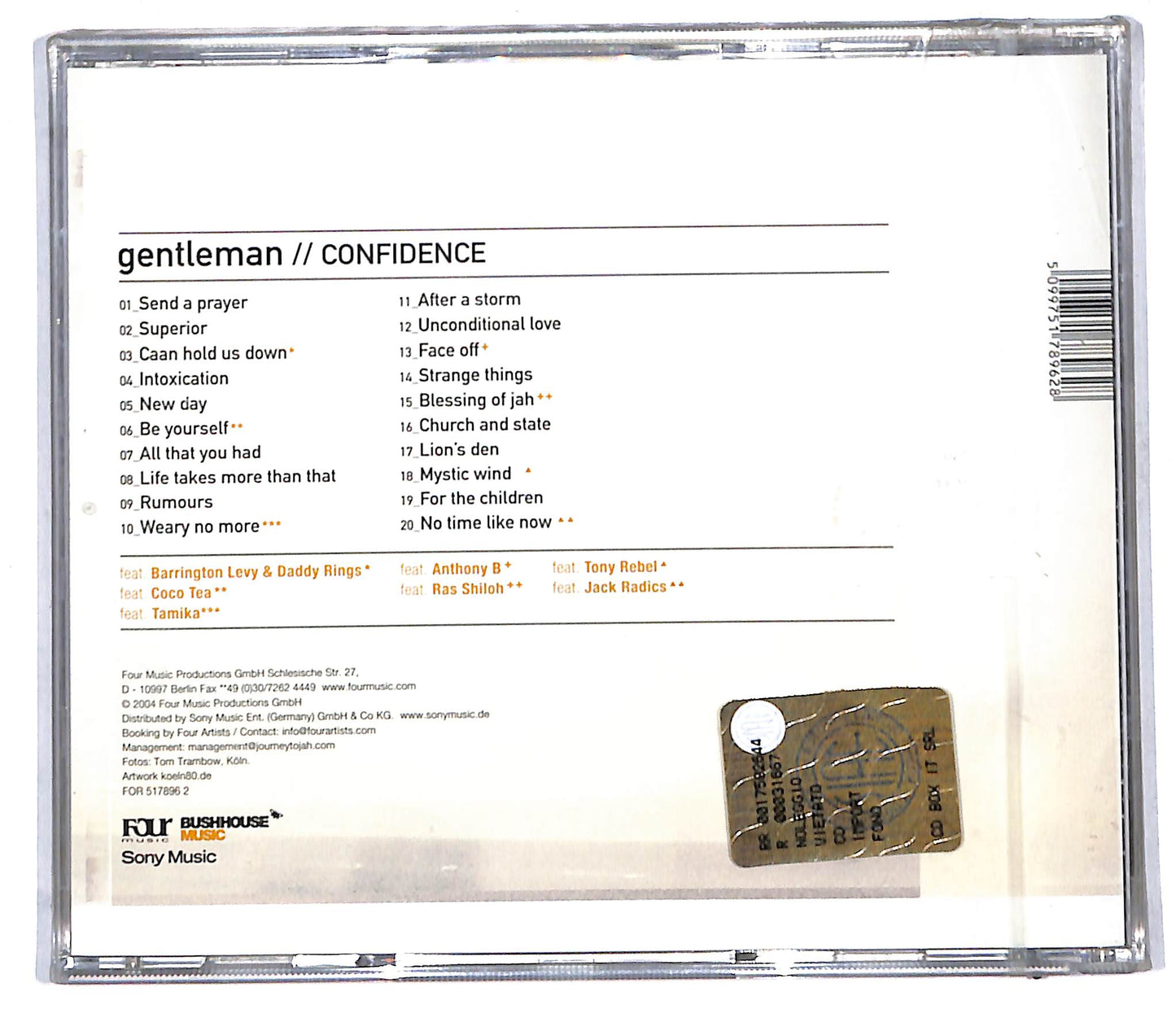 EBOND Gentleman - Confidence CD CD106344