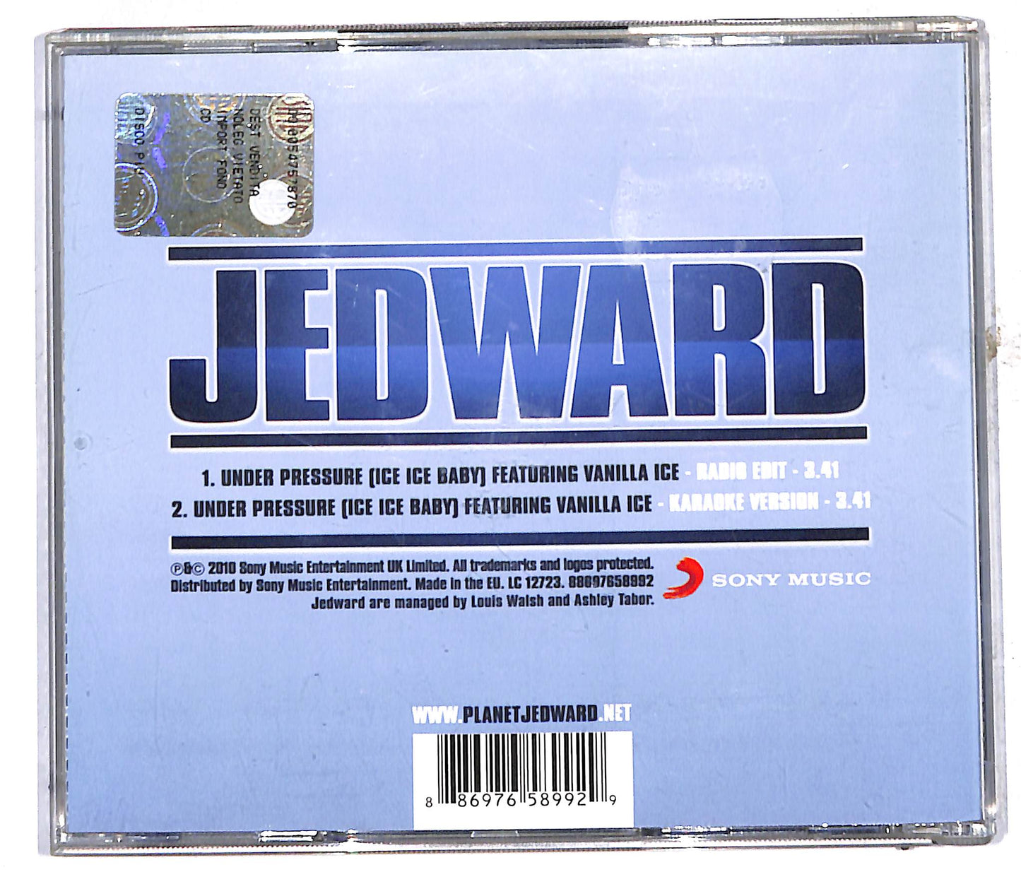 EBOND Jedward Featuring Vanilla Ice - Under Pressure (Ice Ice Baby) CD CD106631