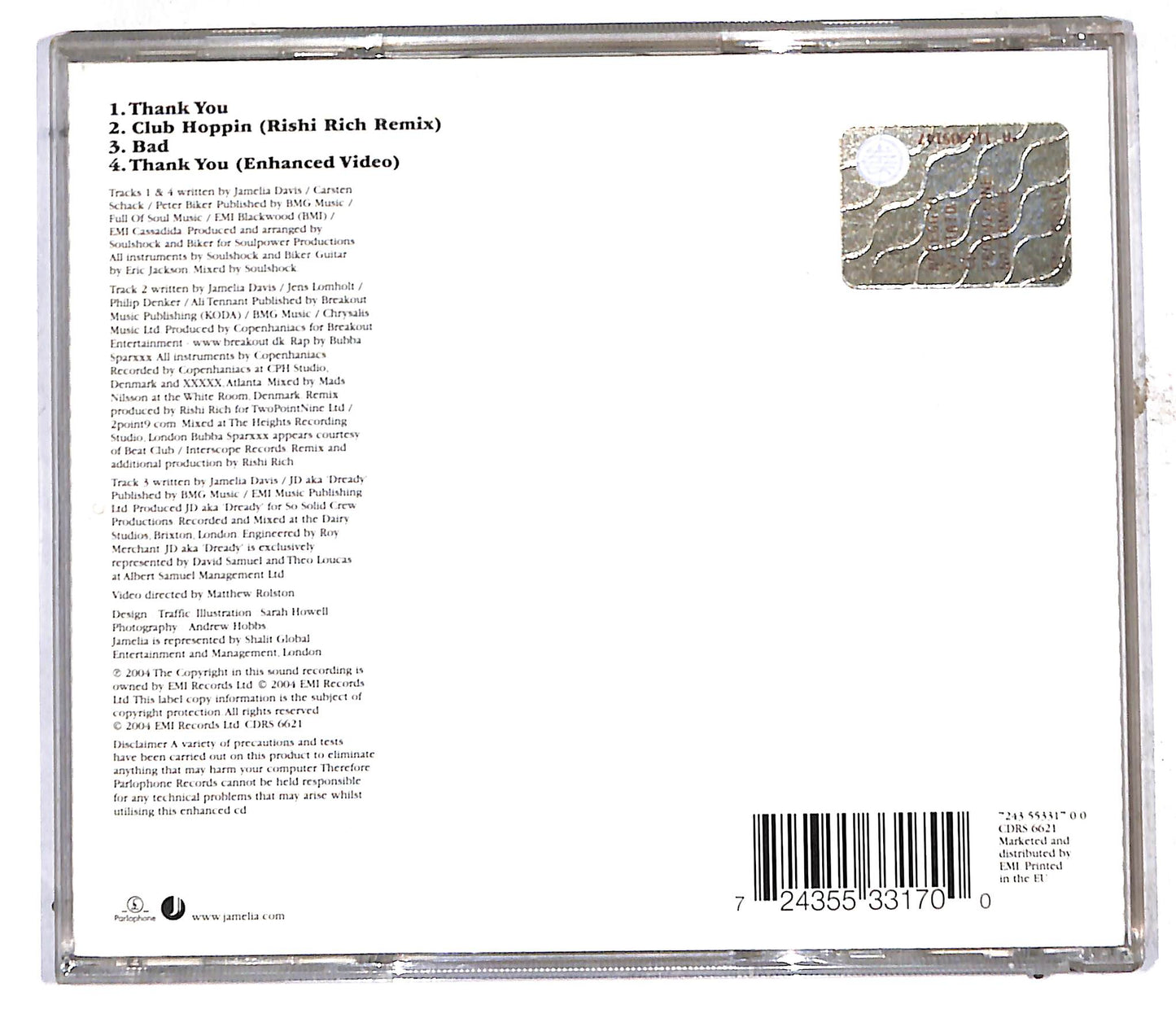 EBOND Jamelia - Thank You CD CD106654