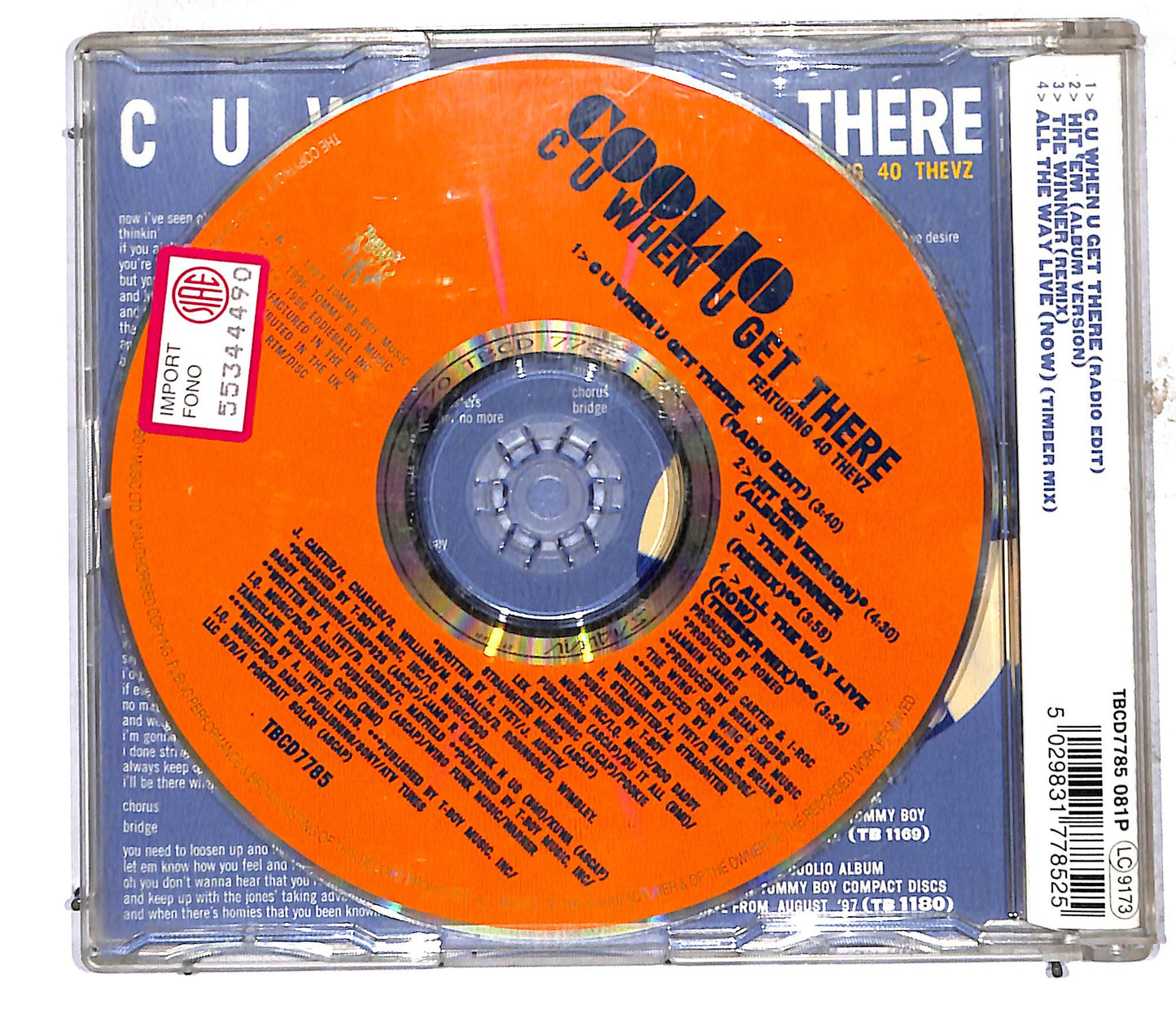 EBOND Coolio Featuring 40 Thevz - C U When U Get There CD CD106678