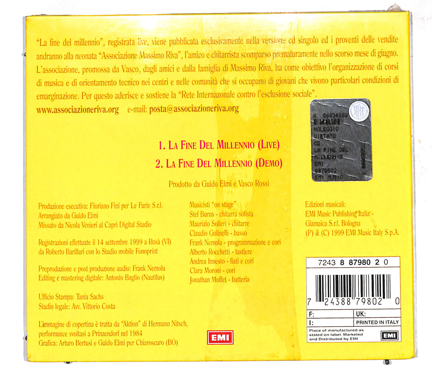 EBOND Vasco Rossi - La Fine Del Millennio CD CD106950