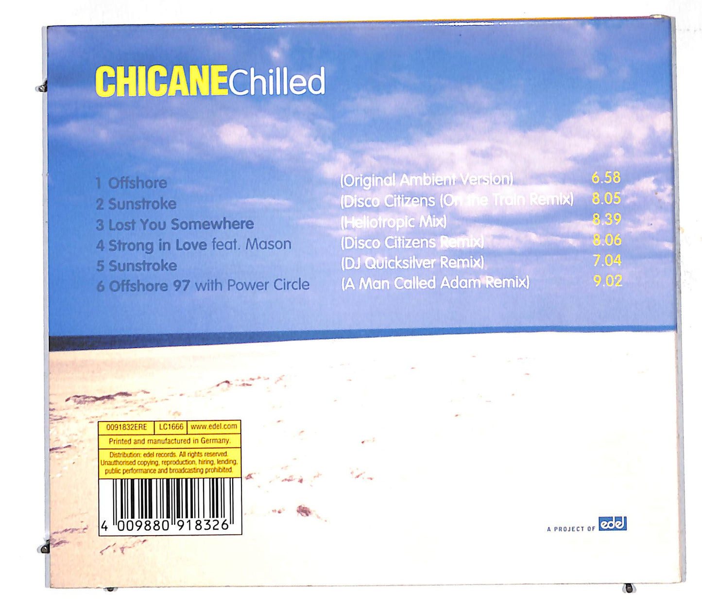 EBOND Chicane - Chilled CD CD106964