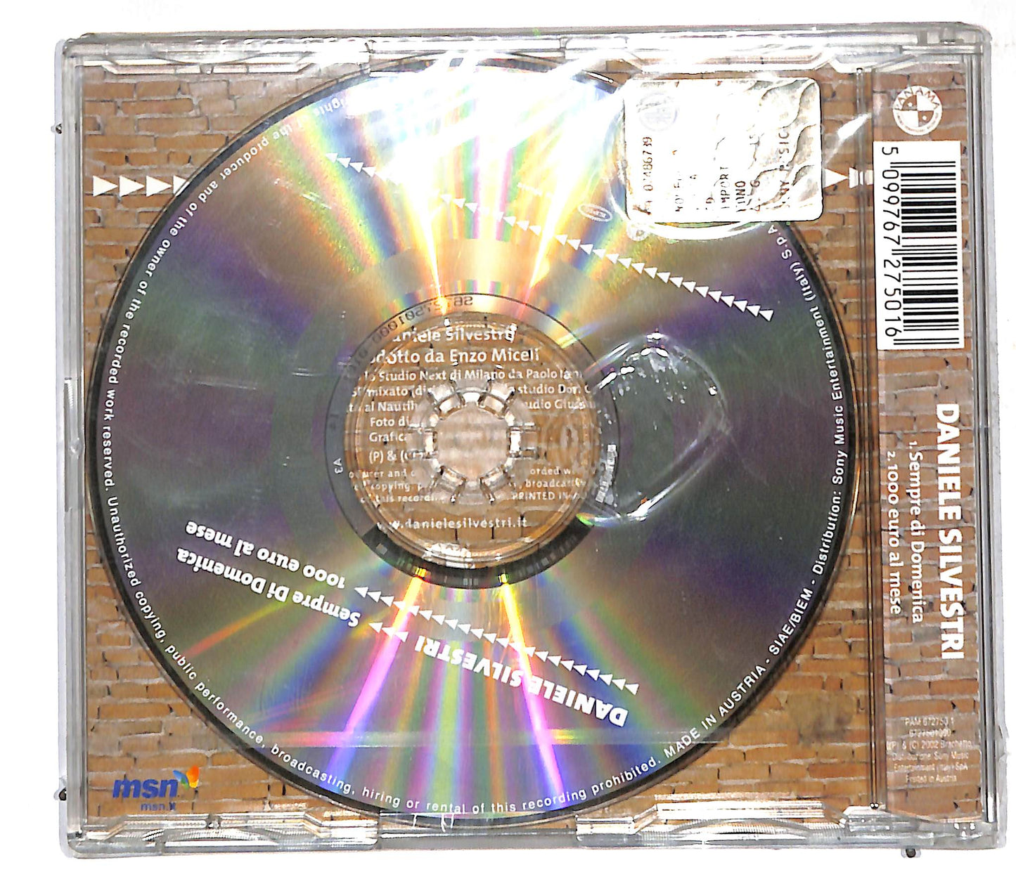 EBOND Daniele Silvestri - Sempre Di Domenica CD CD107028