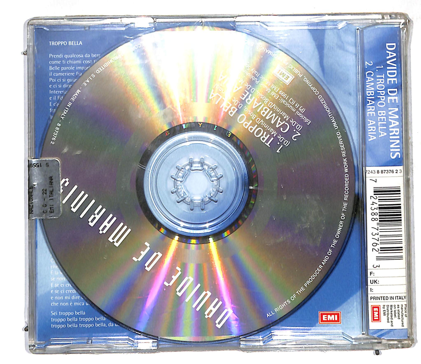 EBOND Davide De Marinis - Troppo Bella CD CD107071