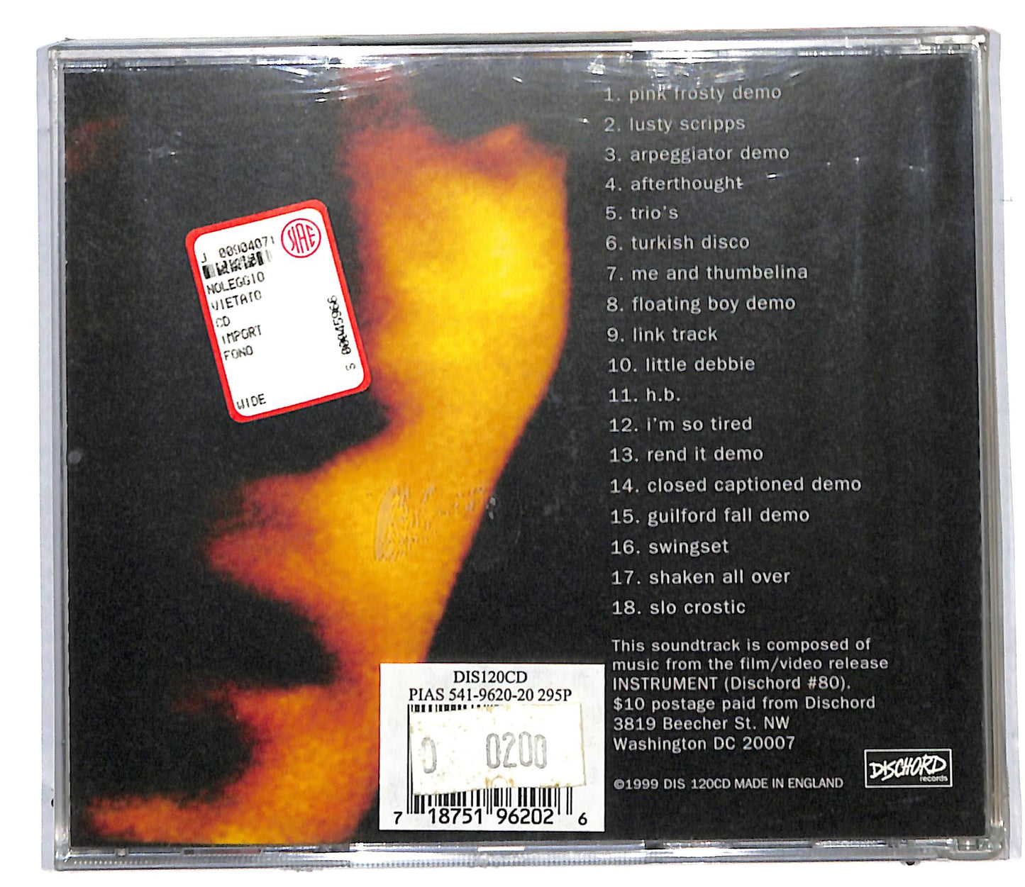 EBOND Fugazi - Instrument Soundtrack CD CD107120