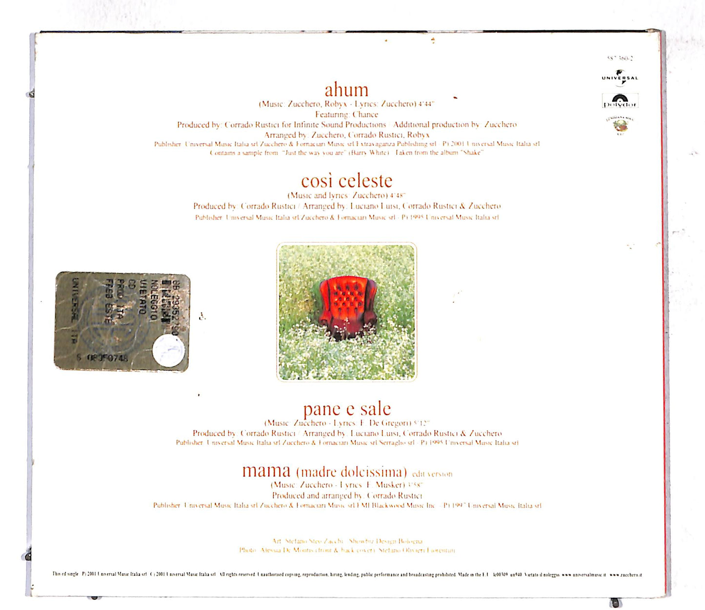 EBOND Zucchero - Ahum DIGIPACK CD CD107627