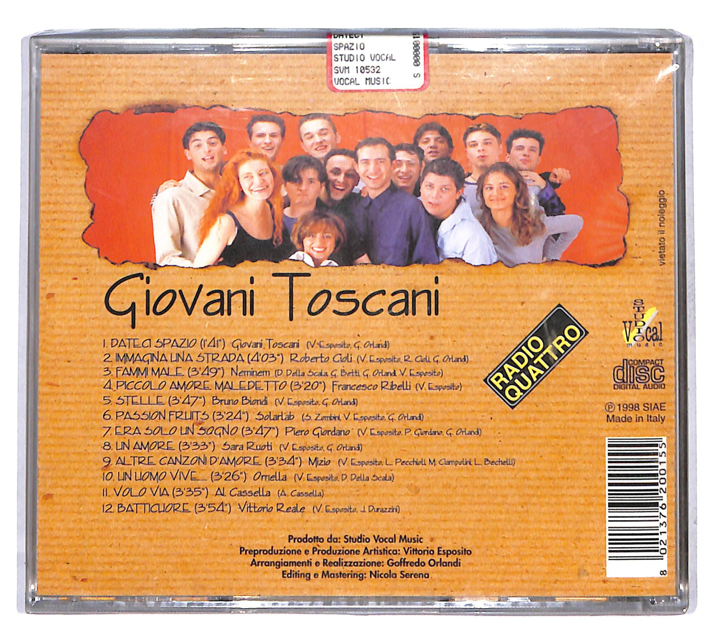 EBOND Giovani Toscani - Dateci spazio CD CD107857