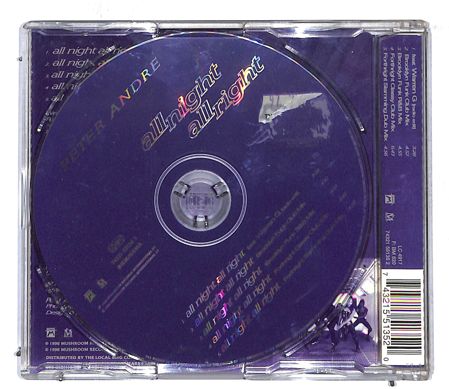 EBOND Peter Andre Featuring Warren G - All Night All Right CD CD107958