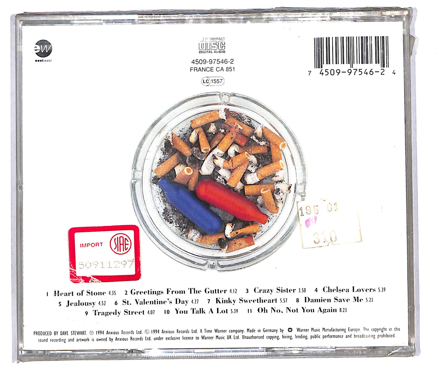 EBOND Dave Stewart - Greetings From The Gutter CD CD108043