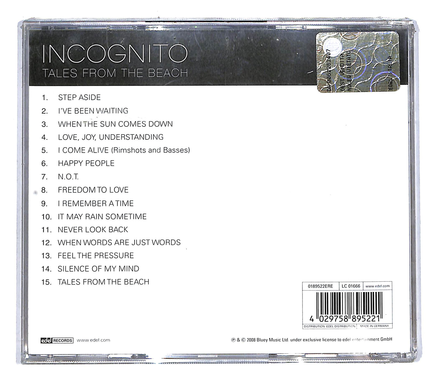EBOND Incognito - Tales From The Beach CD CD108636