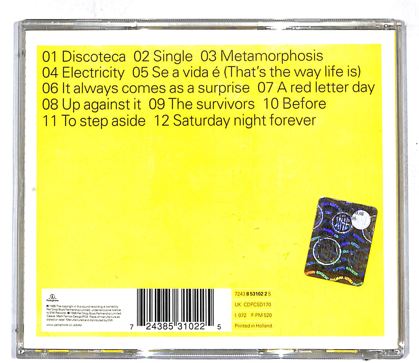 EBOND Pet Shop Boys - Bilingual CD CD108730