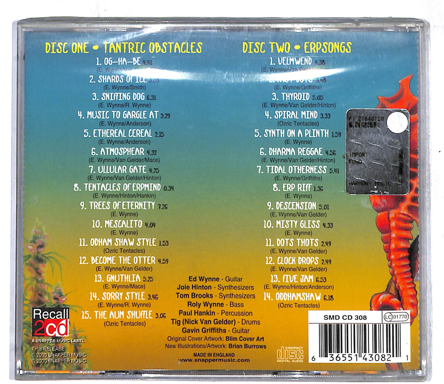 EBOND Ozric Tentacles - Tantric Obstacles Erpsongs CD CD108806