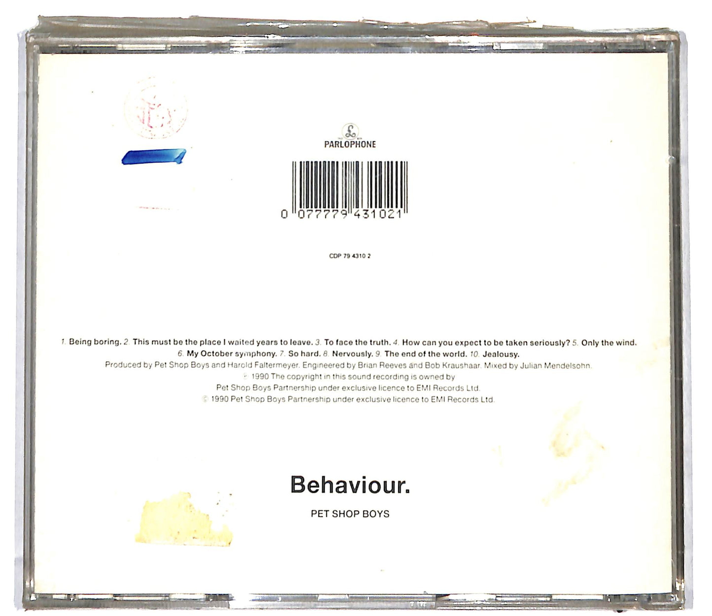EBOND Pet Shop Boys - Behavior CD CD108921