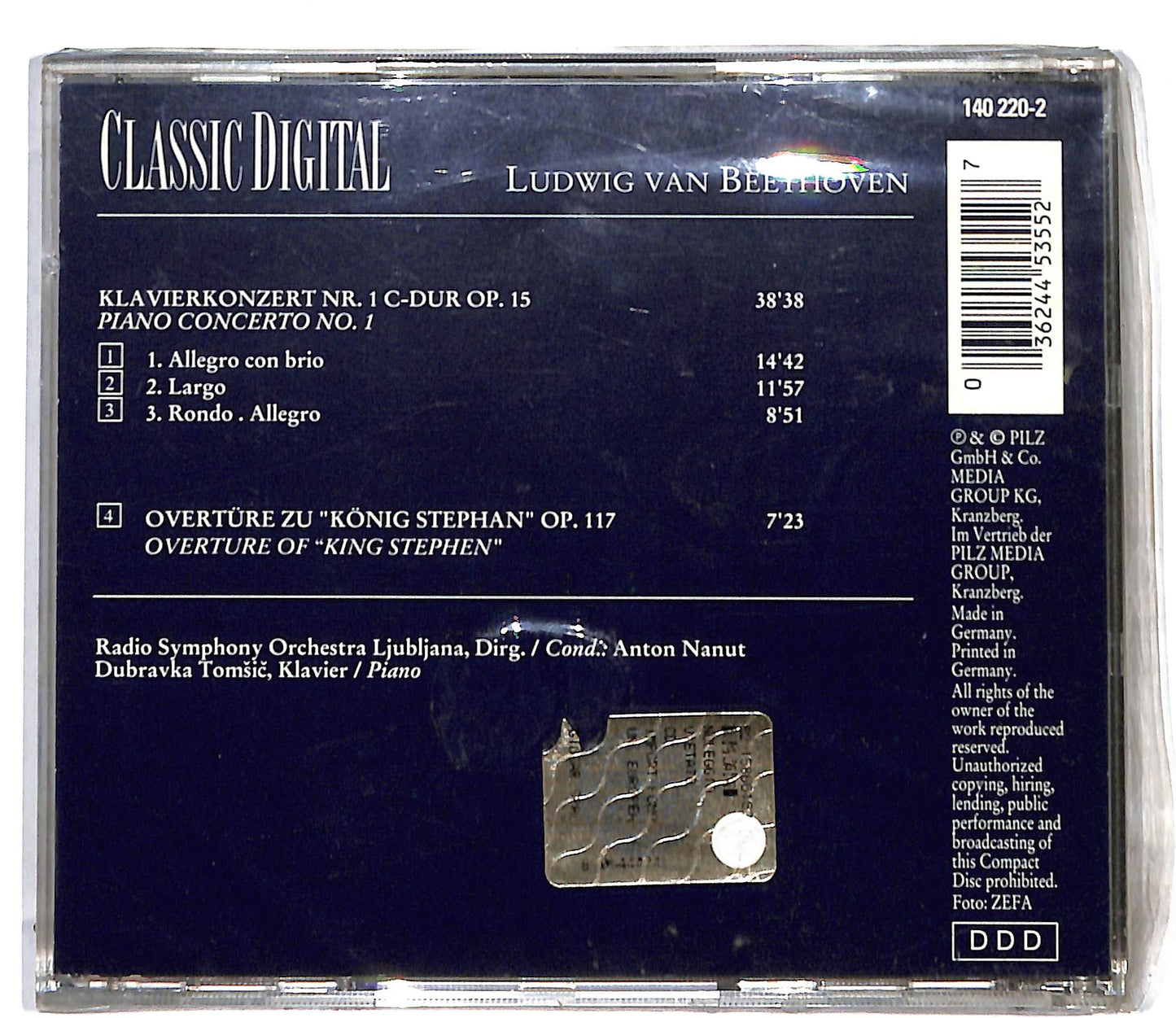 EBOND Ludwig van Beethoven - Classic Digital - Klavierkonzert Nr.1 CD CD108943