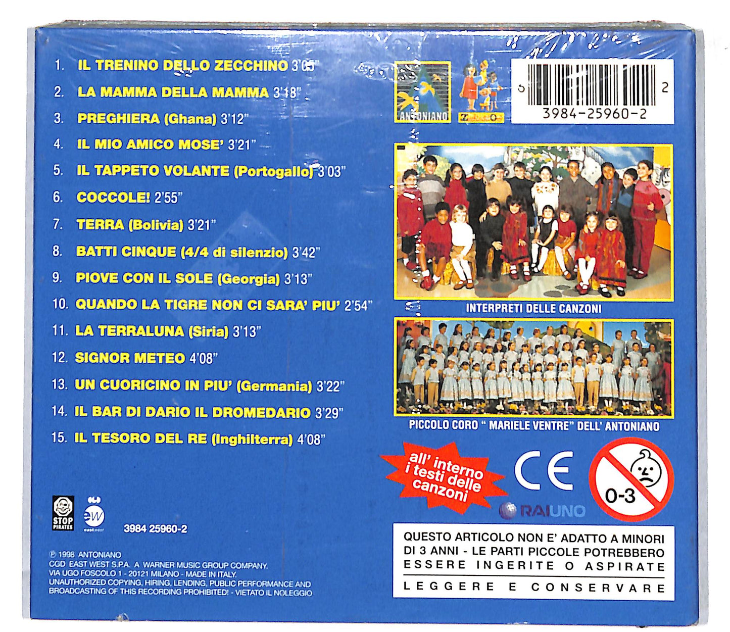EBOND Piccolo Coro Dell'Antoniano - 41° Zecchino D'Oro DIGIPACK CD CD109018
