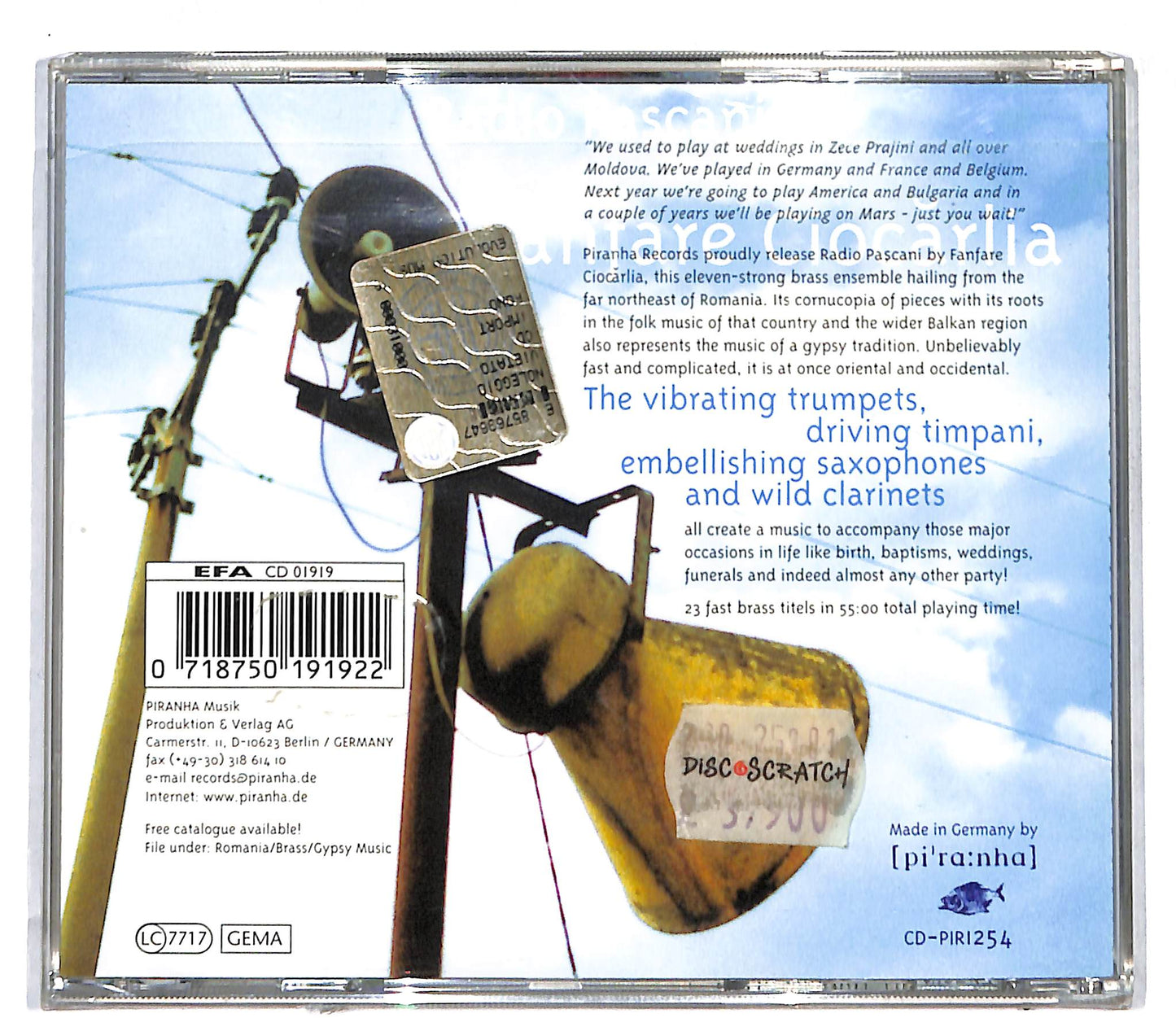 EBOND Fanfare Ciocărlia - Radio Pașcani CD CD109033