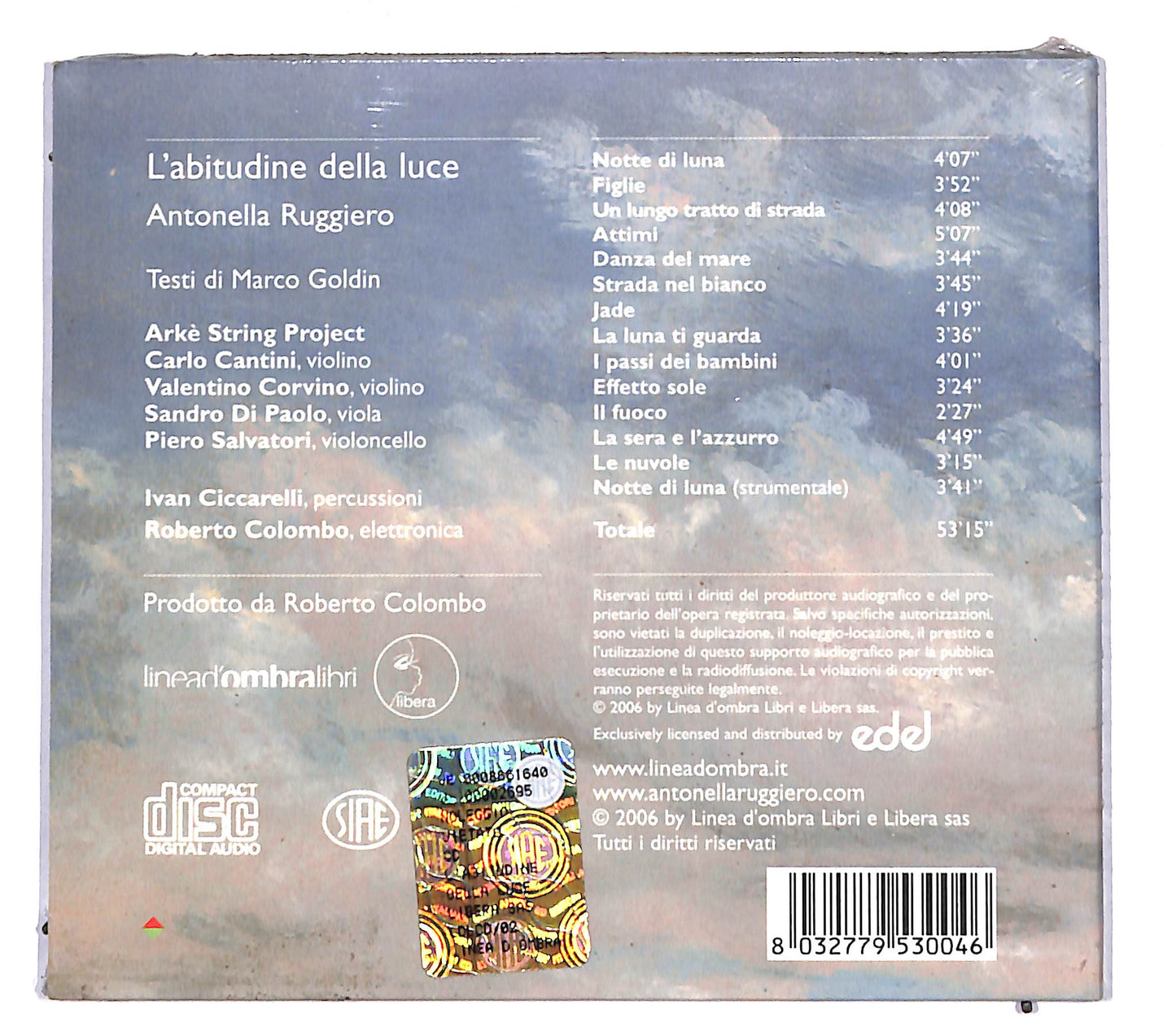 EBOND Antonella Ruggiero - L'abitudine Della Luce CD CD109049
