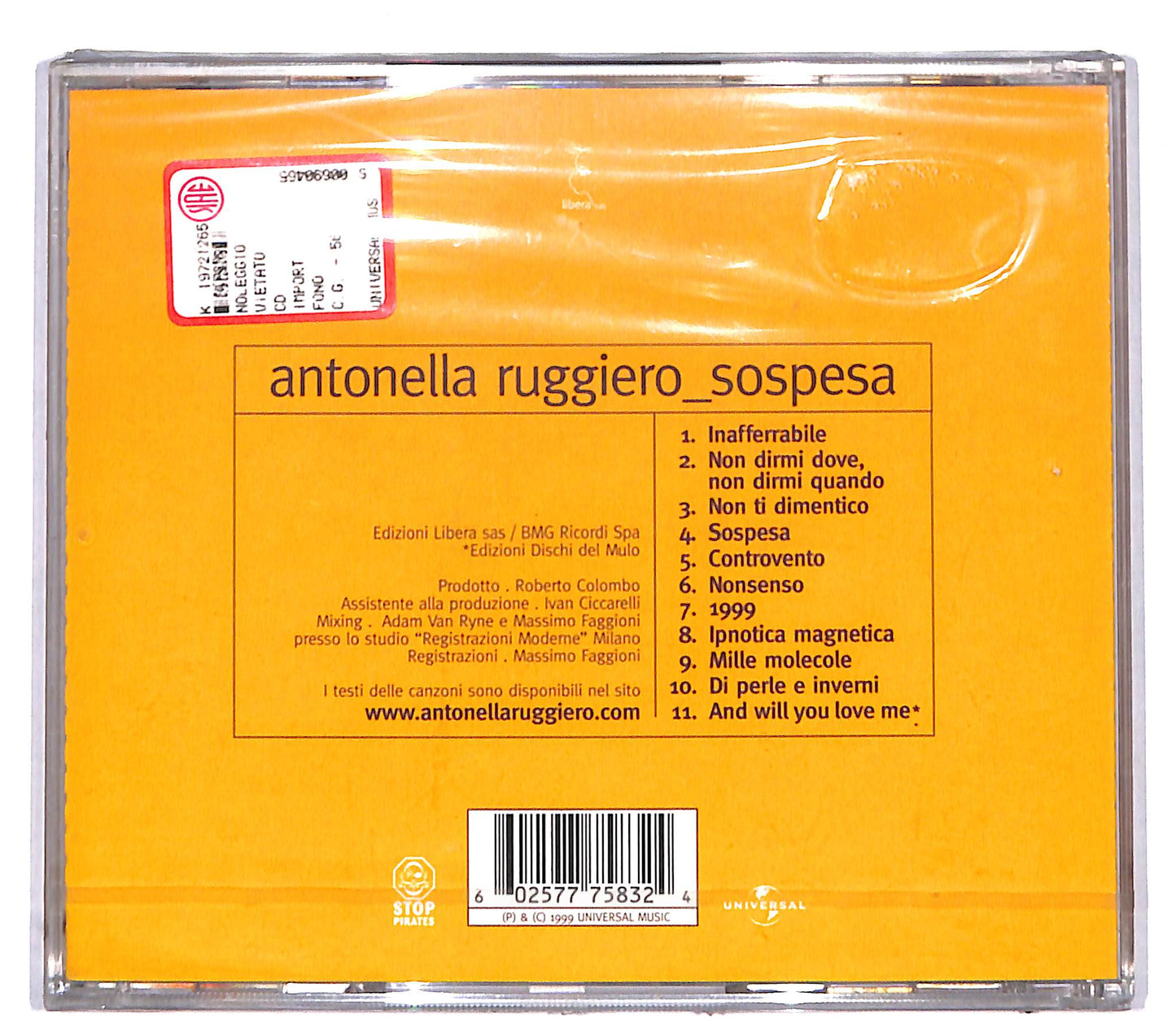EBOND Antonella Ruggiero - Sospesa CD CD109050
