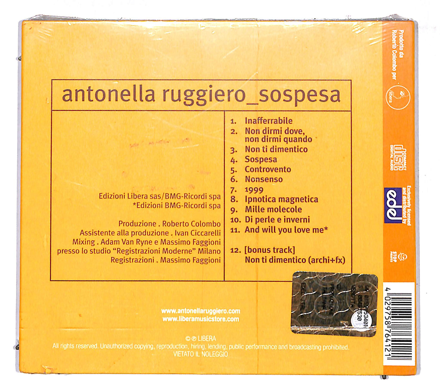 EBOND Antonella Ruggiero - Sospesa CD CD109148