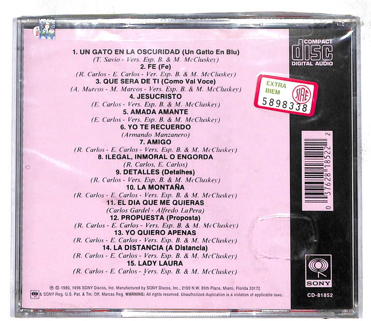 EBOND Roberto Carlos - Canta Sus Grandes Exitos CD CD109822