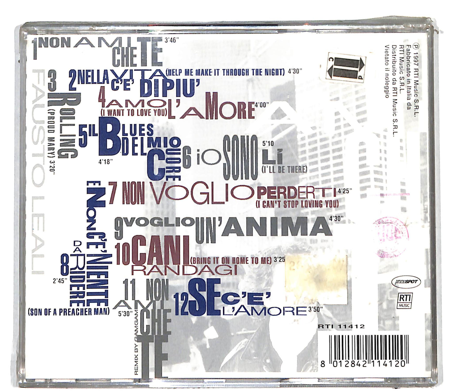 EBOND Fausto Leali - Non Ami Che Te - Non Solo Blues 2 CD CD110023