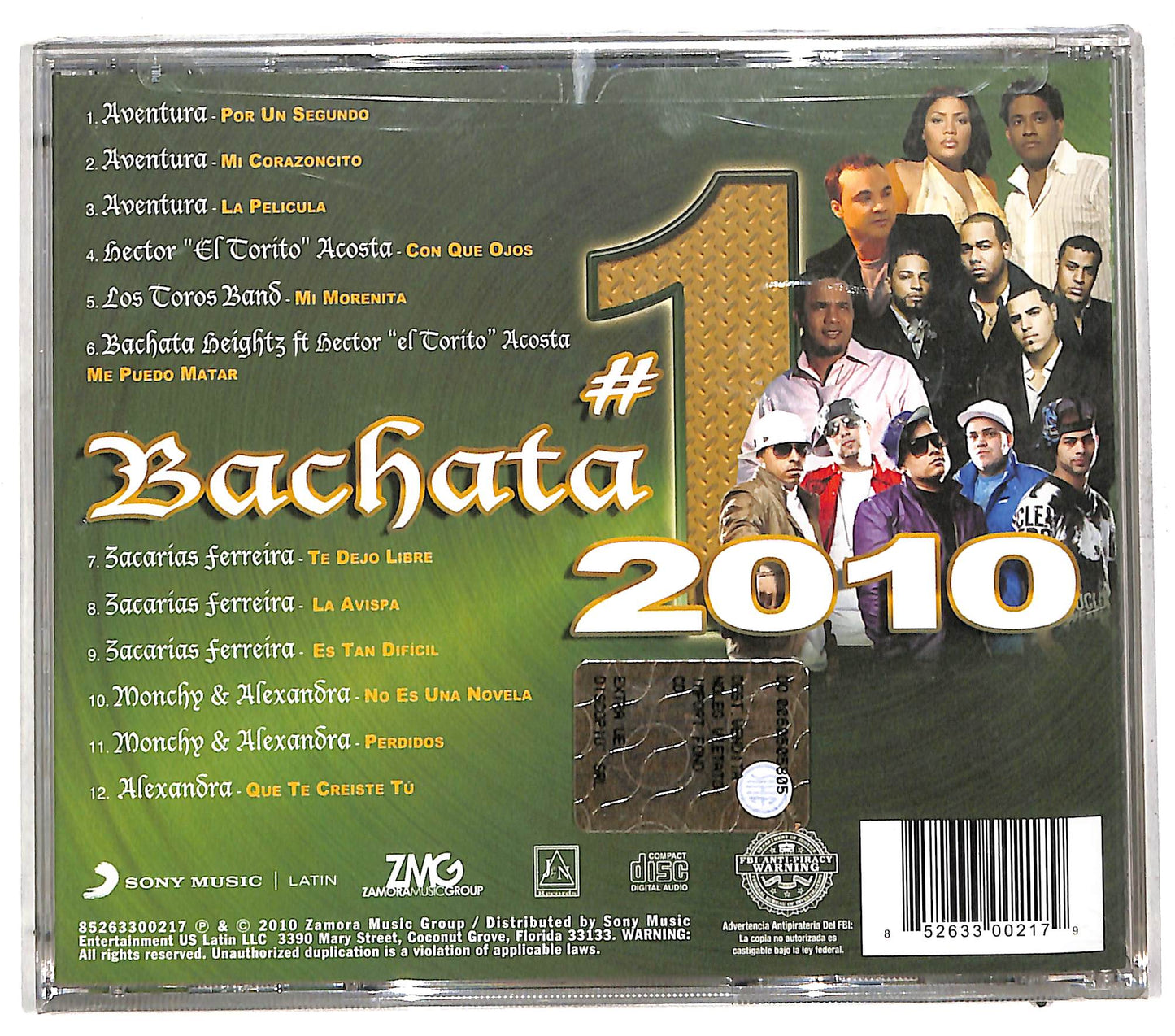 EBOND Bachata #1 2010 CD CD110356