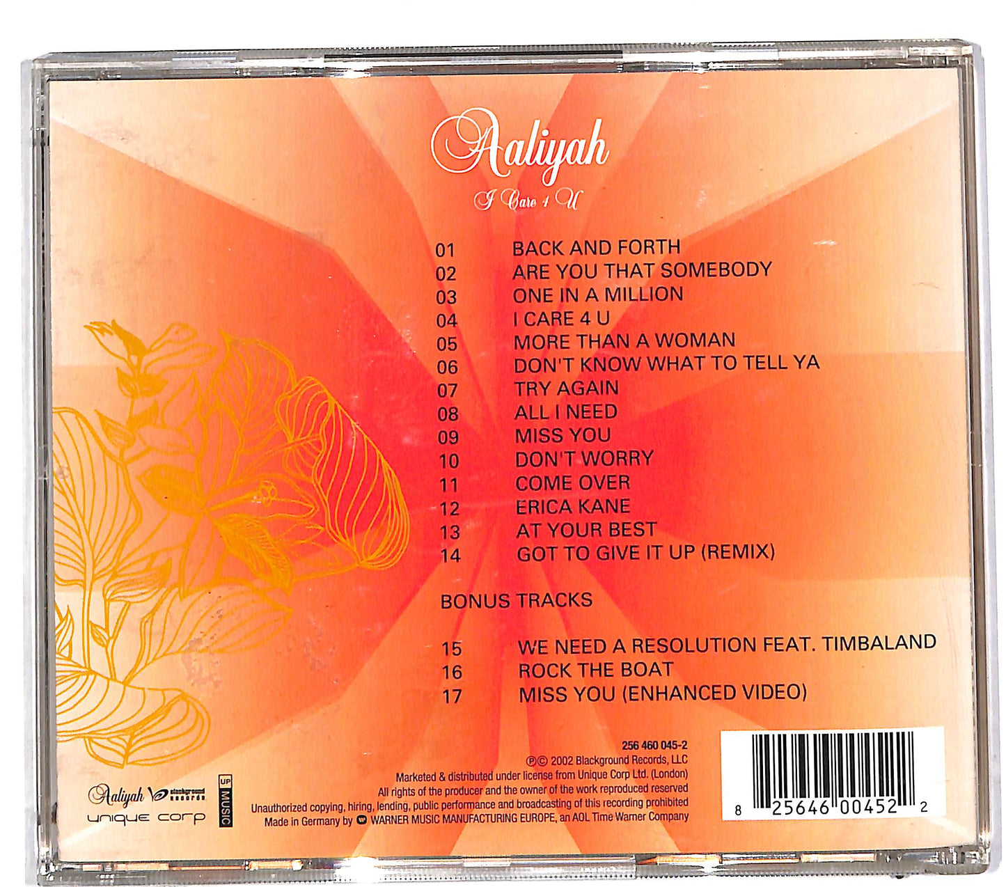 EBOND Aaliyah - I Care 4 U CD CD110455