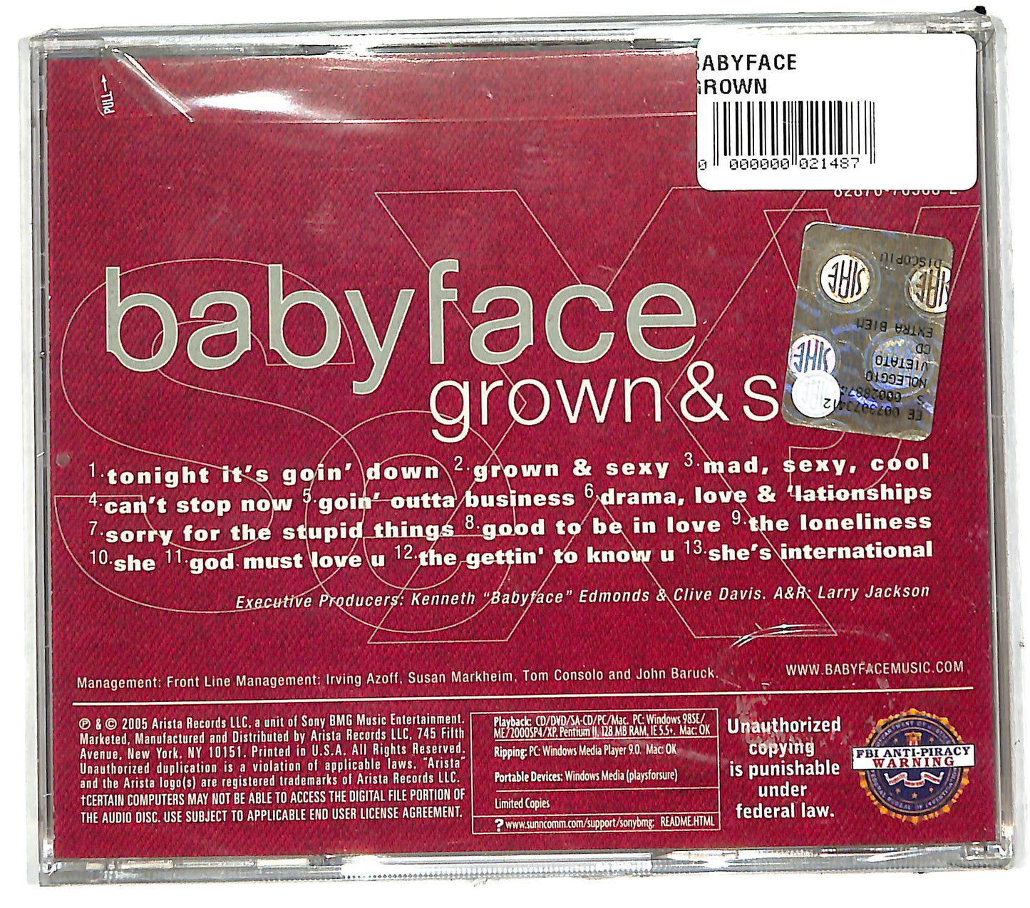 EBOND Babyface - Grown & Sexy CD CD110544
