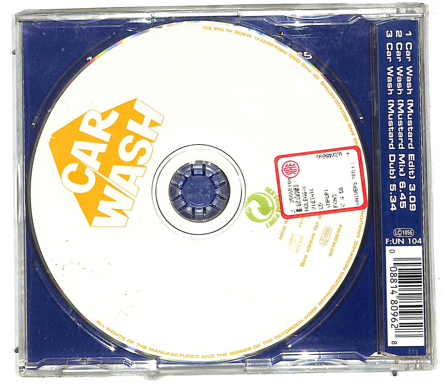 EBOND Rose Royce Featuring Gwen Dickey - Car Wash 1998 CD CD110636