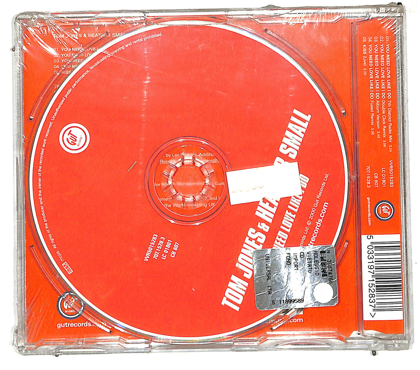 EBOND Tom Jones & Heather Small - You Need Love Like I Do CD CD110646