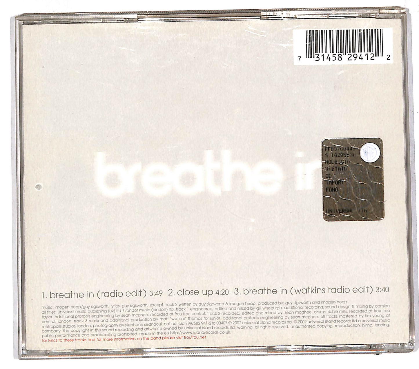 EBOND Frou Frou - Breathe In CD CD110809